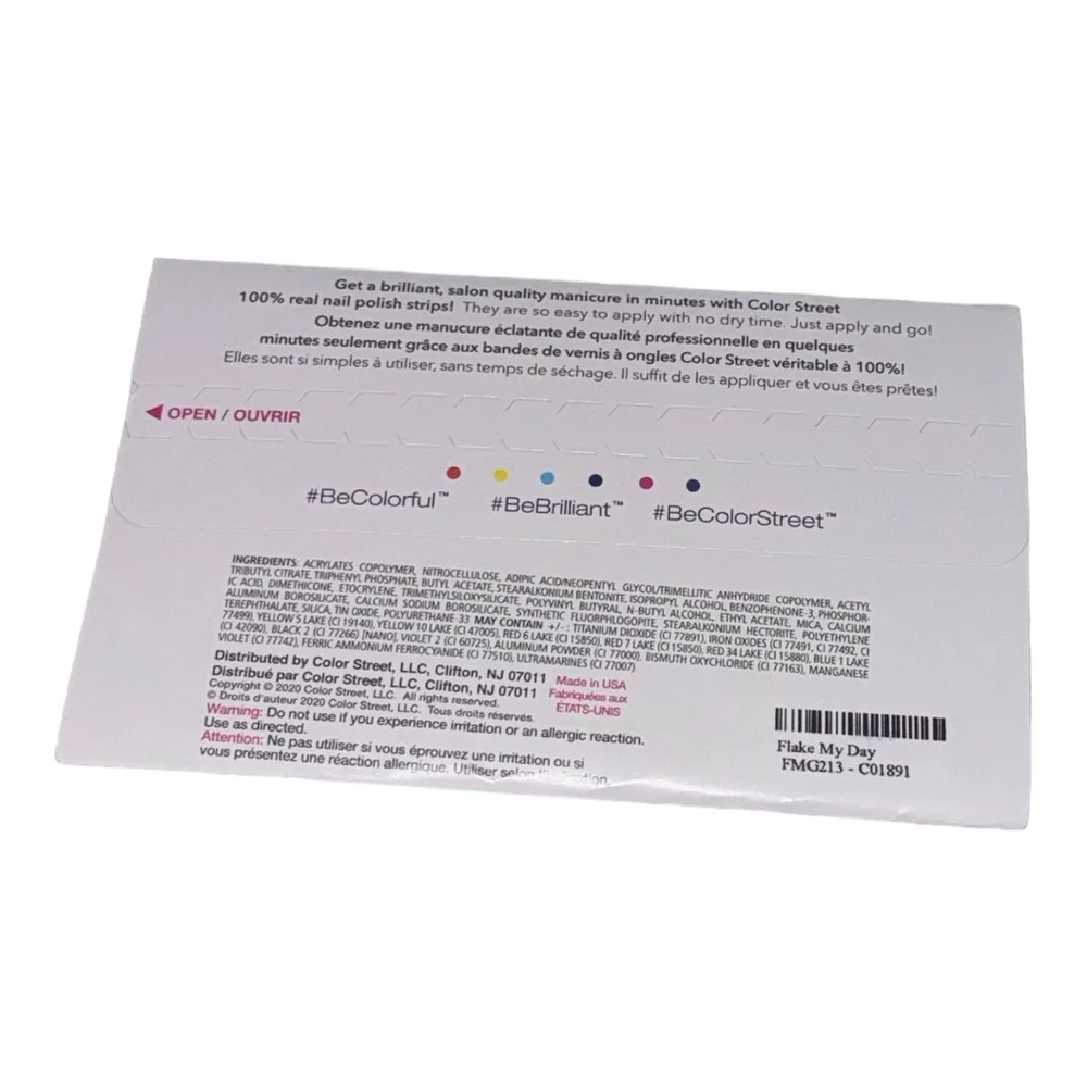 Color Street Flake My Day Glitter Nail Strips